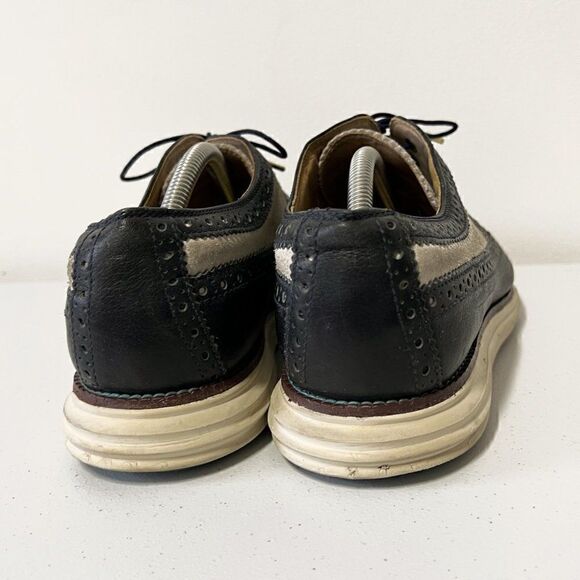 Cole Haan Grand OS Leather Two Tone Wing Tip Oxford Sneaker C13995 - Picture 4 of 7